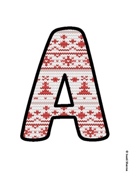 Christmas Bulletin Board Letters, Christmas Alphabet Posters
