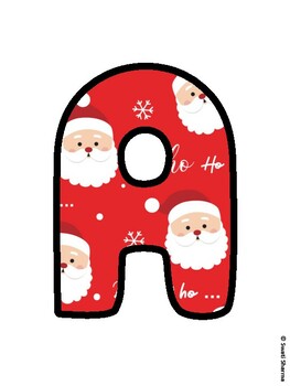 Christmas Bulletin Board Letters, Christmas Alphabet Posters