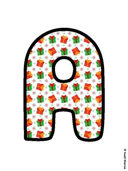 Christmas Bulletin Board Letters, Christmas Alphabet Posters