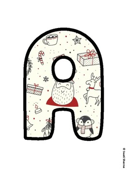 Christmas Bulletin Board Letters, Christmas Alphabet Posters