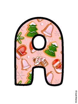 Christmas Bulletin Board Letters, Christmas Alphabet Posters