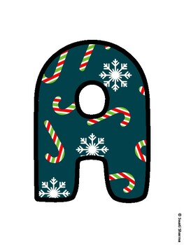 Christmas Bulletin Board Letters, Christmas Alphabet Posters