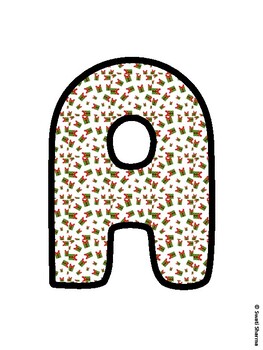 Christmas Bulletin Board Letters, Christmas Alphabet Posters