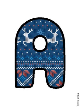 Christmas Bulletin Board Letters, Christmas Alphabet Posters