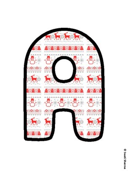 Christmas Bulletin Board Letters, Christmas Alphabet Posters