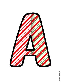Christmas Bulletin Board Letters, Christmas Alphabet Posters