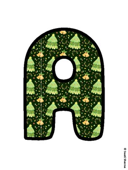 Christmas Bulletin Board Letters, Christmas Alphabet Posters