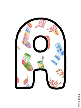 Christmas Bulletin Board Letters, Christmas Alphabet Posters