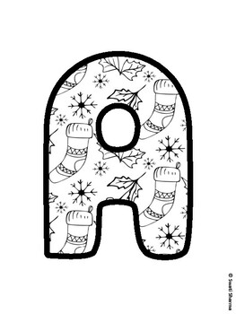 Christmas Bulletin Board Letters, Christmas Alphabet Posters