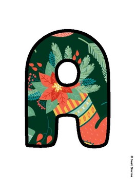 Christmas Bulletin Board Letters, Christmas Alphabet Posters