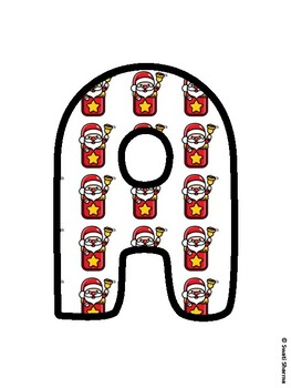 Christmas Bulletin Board Letters, Christmas Alphabet Posters