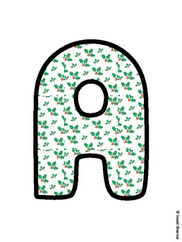 Christmas Bulletin Board Letters, Christmas Alphabet Posters