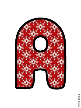 Christmas Bulletin Board Letters, Christmas Alphabet Posters