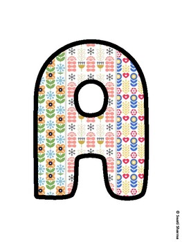 Christmas Bulletin Board Letters, Christmas Alphabet Posters