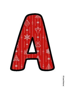 Christmas Bulletin Board Letters, Christmas Alphabet Posters