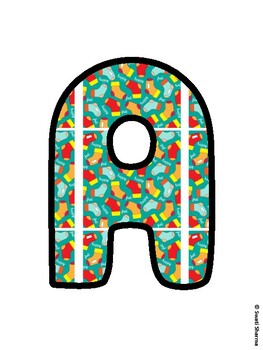 Christmas Bulletin Board Letters, Christmas Alphabet Posters