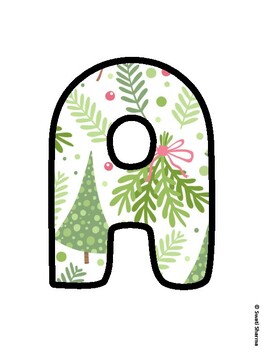Christmas Bulletin Board Letters, Christmas Alphabet Posters