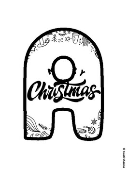 Christmas Bulletin Board Letters, Christmas Alphabet Posters
