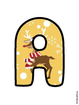 Christmas Bulletin Board Letters, Christmas Alphabet Posters