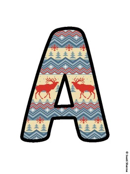Christmas Bulletin Board Letters, Christmas Alphabet Posters