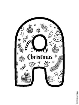 Christmas Bulletin Board Letters, Christmas Alphabet Posters