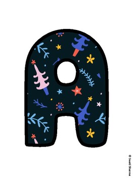 Christmas Bulletin Board Letters, Christmas Alphabet Posters
