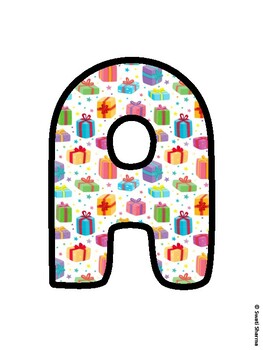 Christmas Bulletin Board Letters, Christmas Alphabet Posters