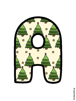 Christmas Bulletin Board Letters, Christmas Alphabet Posters