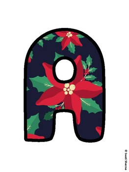 Christmas Bulletin Board Letters, Christmas Alphabet Posters
