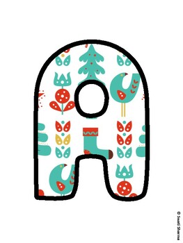Christmas Bulletin Board Letters, Christmas Alphabet Posters