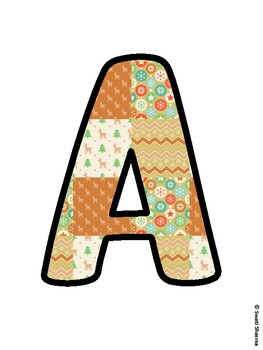 Christmas Bulletin Board Letters, Christmas Alphabet Posters
