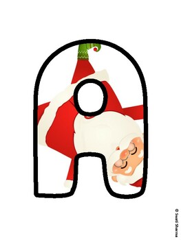 Christmas Bulletin Board Letters, Christmas Alphabet Posters