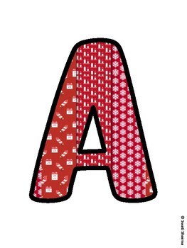 Christmas Bulletin Board Letters, Christmas Alphabet Posters