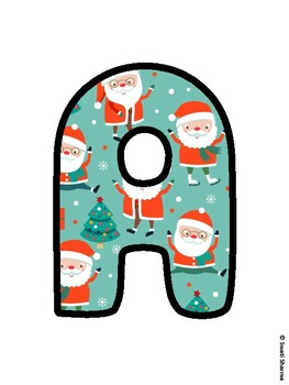 Christmas Bulletin Board Letters, Christmas Alphabet Posters