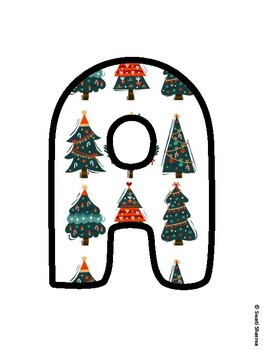 Christmas Bulletin Board Letters, Christmas Alphabet Posters