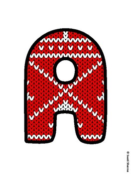 Christmas Bulletin Board Letters, Christmas Alphabet Posters