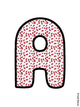 Christmas Bulletin Board Letters, Christmas Alphabet Posters