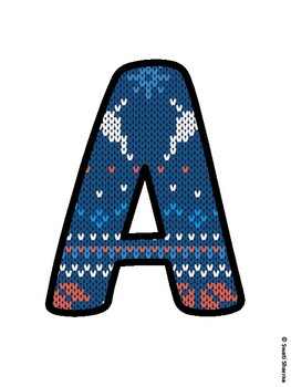 Christmas Bulletin Board Letters, Christmas Alphabet Posters
