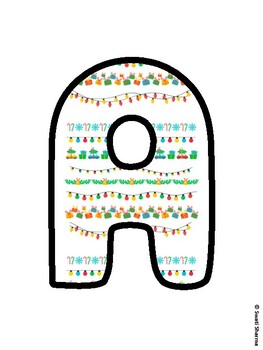 Christmas Bulletin Board Letters, Christmas Alphabet Posters