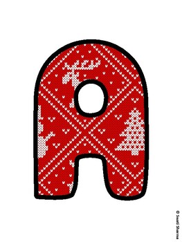 Christmas Bulletin Board Letters, Christmas Alphabet Posters