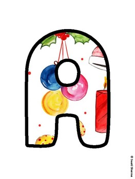 Christmas Bulletin Board Letters, Christmas Alphabet Posters