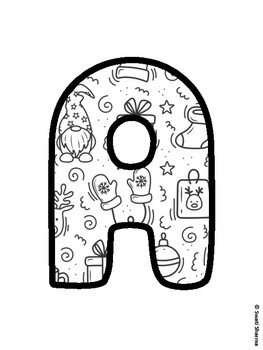 Christmas Bulletin Board Letters, Christmas Alphabet Posters
