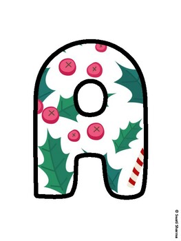 Christmas Bulletin Board Letters, Christmas Alphabet Posters