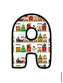 Christmas Bulletin Board Letters, Christmas Alphabet Posters