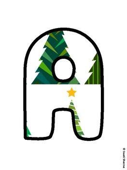Christmas Bulletin Board Letters, Christmas Alphabet Posters