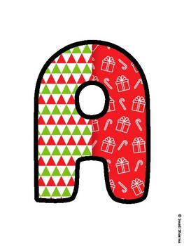 Christmas Bulletin Board Letters, Christmas Alphabet Posters
