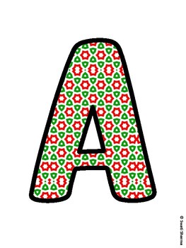 Christmas Bulletin Board Letters, Christmas Alphabet Posters