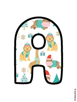 Christmas Bulletin Board Letters, Christmas Alphabet Posters