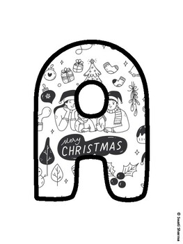 Christmas Bulletin Board Letters, Christmas Alphabet Posters