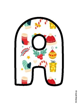 Christmas Bulletin Board Letters, Christmas Alphabet Posters